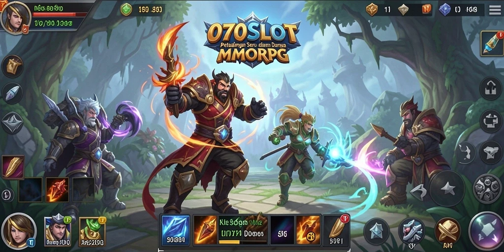 Tampilan gameplay mendebarkan dalam dunia MMORPG 070SLOT.