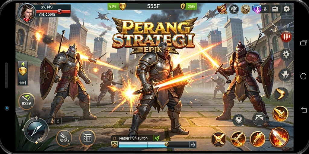 Screenshot gameplay 555F yang menampilkan strategi real-time.