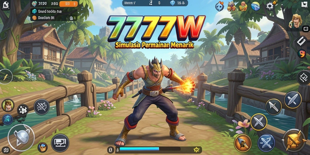 Tampilan gameplay yang menarik dari 7777W saat bermain.
