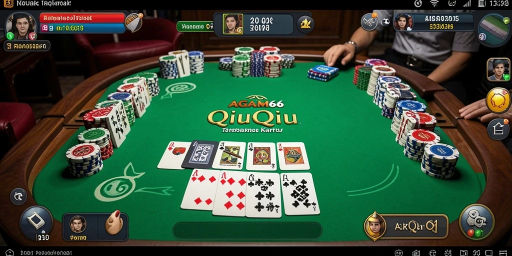 Screenshot gameplay AGAM66 yang menampilkan aksi seru QiuQiu.