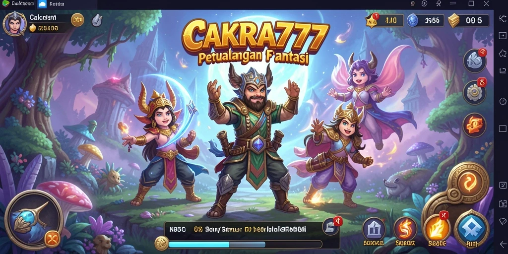 Tampilan gameplay CAKRA777 dengan petualangan seru dan tantangan menarik.