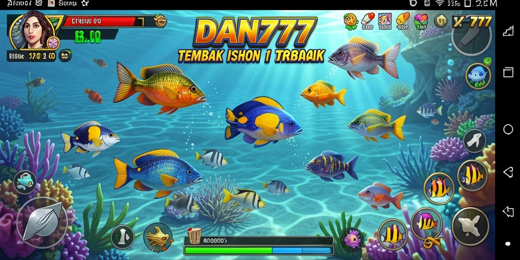 Tangkapan ikan yang spektakuler dalam permainan Tembak Ikan.