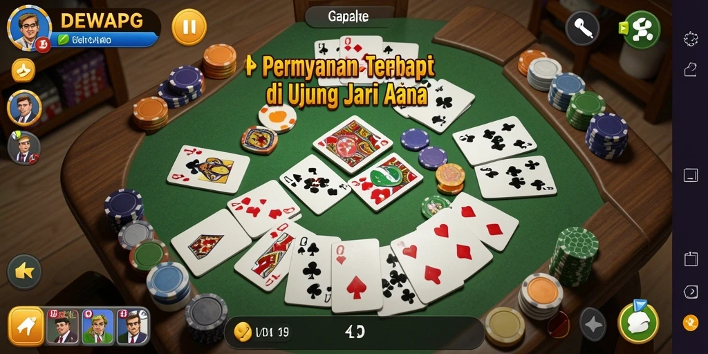 Tampilan gameplay Gaple yang menarik dan interaktif di DEWAPG.