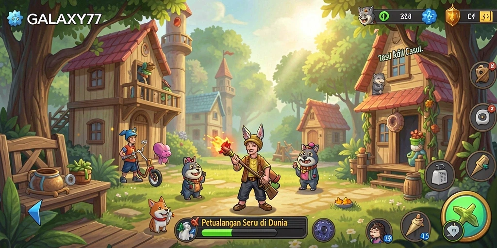 Tampilan seru gameplay GALAXY77 dengan pengalaman Casual yang asyik.