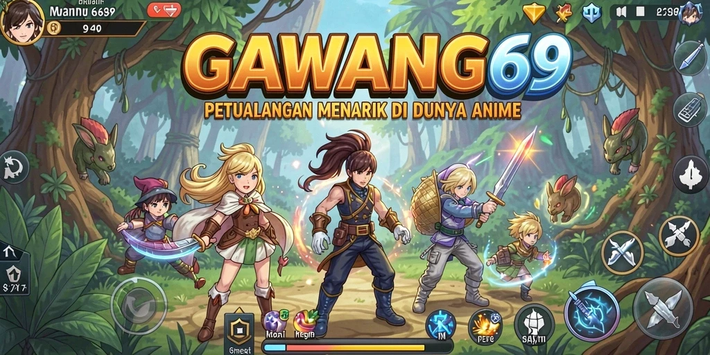 Tampilan menarik dari gameplay GAWANG69 menunjukkan karakter Anime yang ikonik.