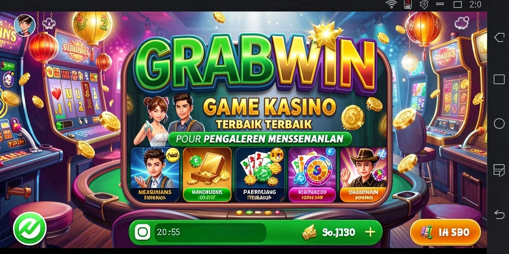 Tampilan gameplay menegangkan dari GRABWIN yang mengasyikkan.