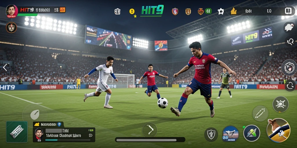 Tampilan utama gameplay HIT9 yang menegangkan dalam olahraga.