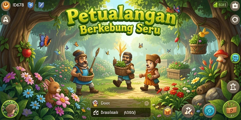 Tampilan gameplay seru dalam berkebun di ID678.