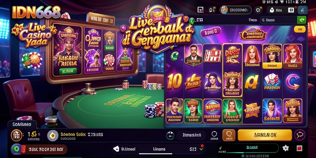 Gameplay Live Casino yang mendebarkan di IDN668.