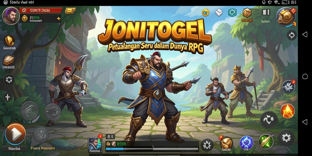 Tampilan gameplay seru di JONITOGEL dengan pertarungan epik.