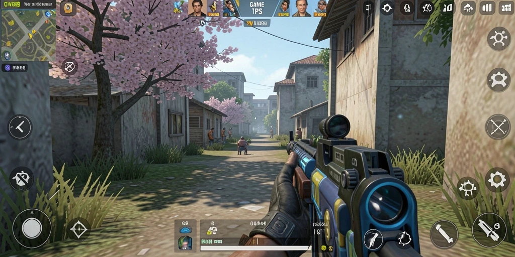 Screenshot OVO88 menampilkan aksi pertempuran seru di dunia TPS.