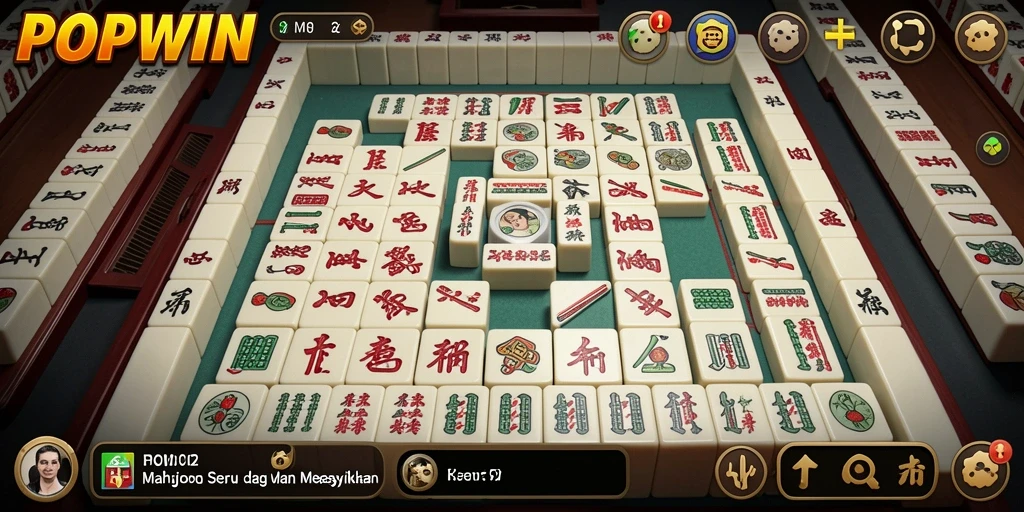 Tampilan screenshot <strong>POPWIN</strong> menunjukkan gameplay Mahjong yang menarik dan menantang.