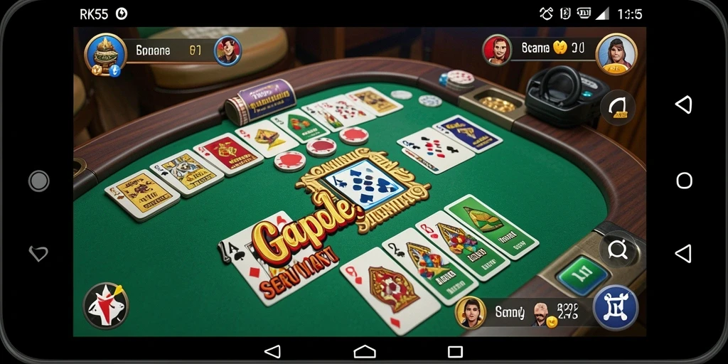 Tampilan gameplay Gaple yang seru dan interaktif.