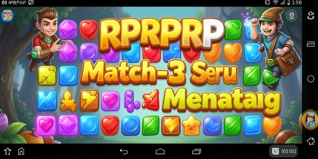 Tampilan permainan RPRPRP yang penuh warna dan menggembirakan.