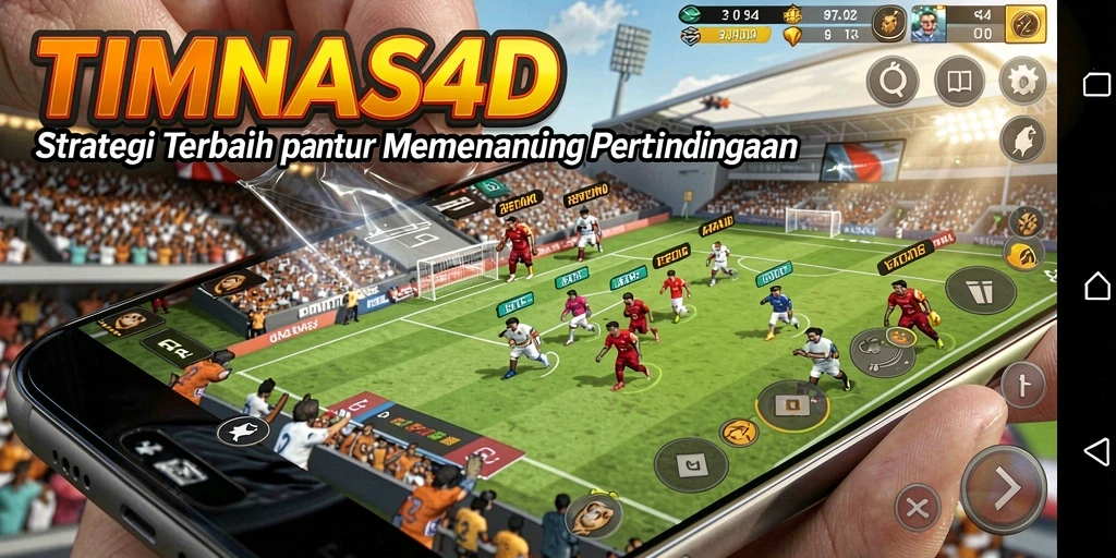Screenshot utama TIMNAS4D menampilkan momen strategi intens.