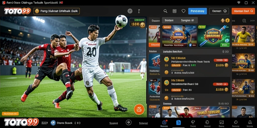Screenshot utama TOTO99 menunjukkan antarmuka pengguna yang menarik dan intuitif.