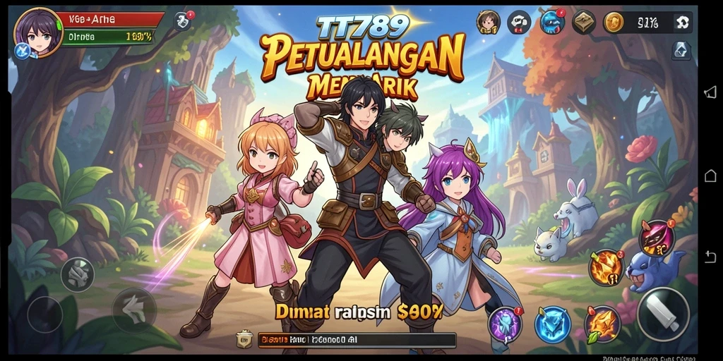 Screenshot utama TT789 menunjukkan aksi seru dalam dunia Anime.